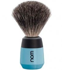 Помазок NOM,NOM MAX  натуральный барсучий ворс, голубой пластик