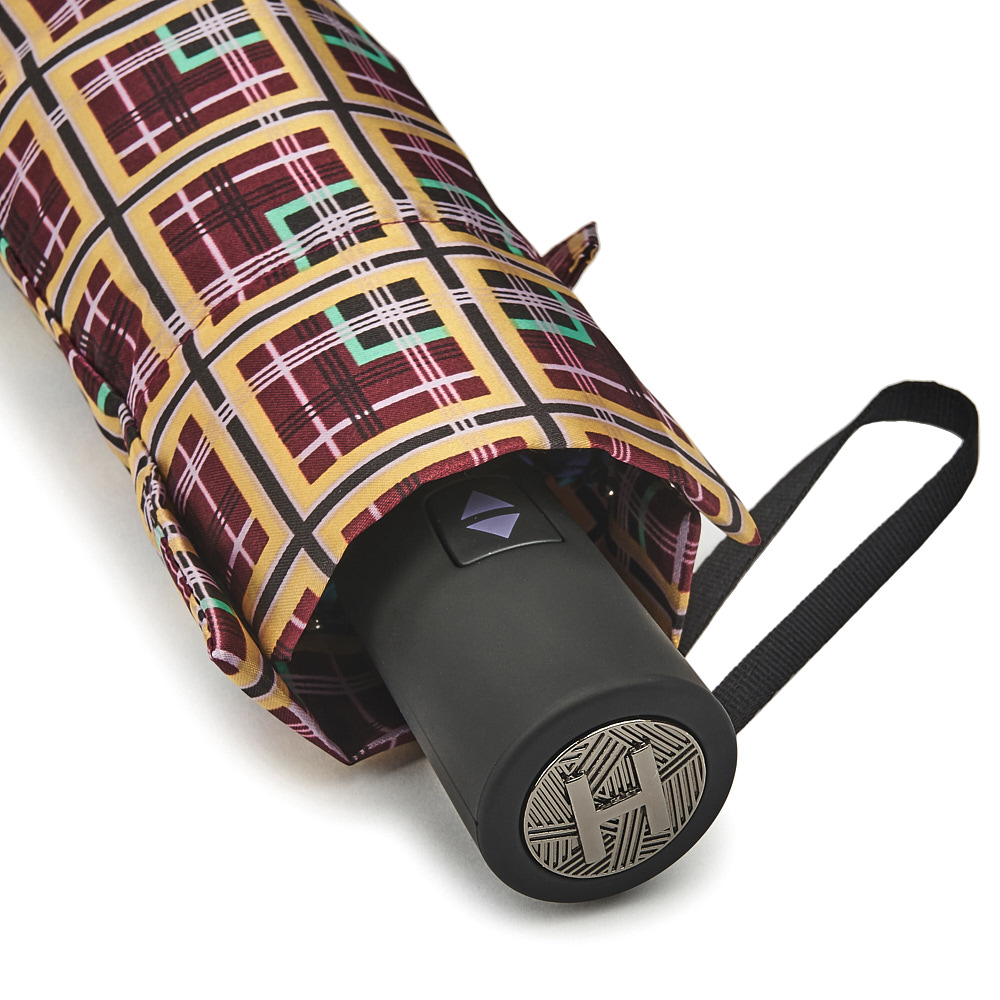 Зонт женский автомат Henry Backer Q2105 CheckYellow (Желтая клетка)