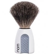 Помазок NOM ERIK, натуральный барсучий ворс, белый пластик
