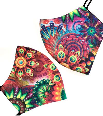 Защитная маска многоразовая "Краски весны" женская