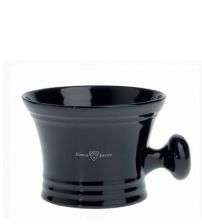 Чаша для бритья Edwin Jagger с ручкой черный фарфор  EJRN46