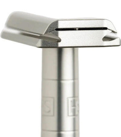 Т-образная бритва Henson Shaving AL13, серебристая, Medium