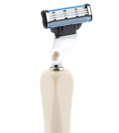 Станок для бритья Mondial, MACH3, каучуковая смола, никелированная латунь, рукоять - цвет слоновой кости