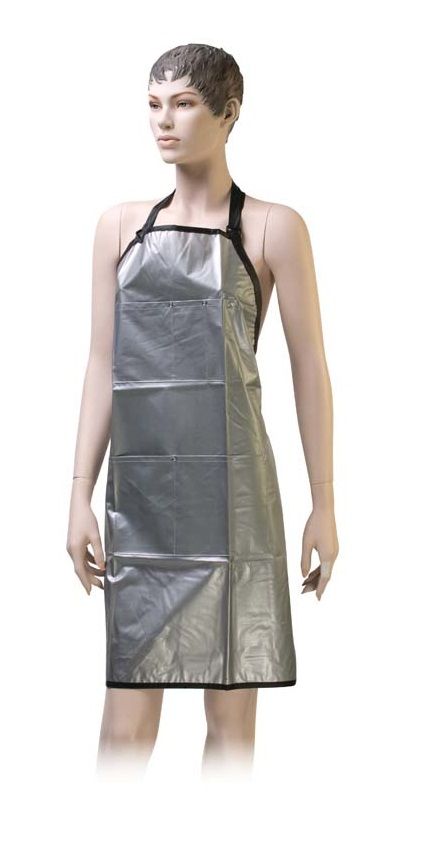 Фартук мастера DEWAL для окрашивания, ПВХ, серебристый 67х86см