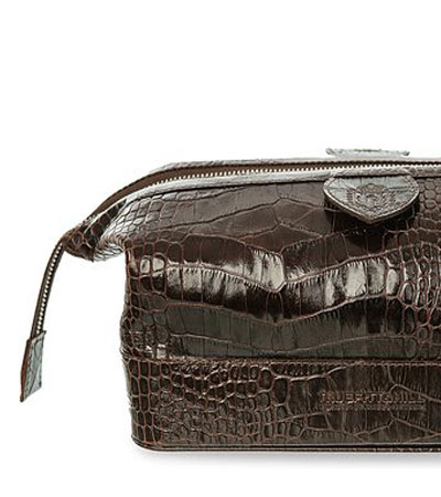 Косметичка мужская Truefitt & Hill Gentleman's Wash Bag / Brown crocodile