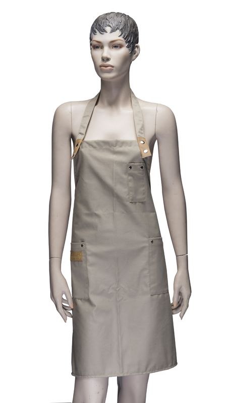 Фартук мастера DEWAL для стрижки, хлопок,бежевый, 83х85см