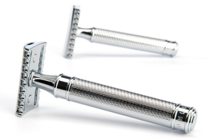 Т-образная бритва R 41 MUEHLE TRADITIONAL, c удлиненной ручкой, хром, open comb