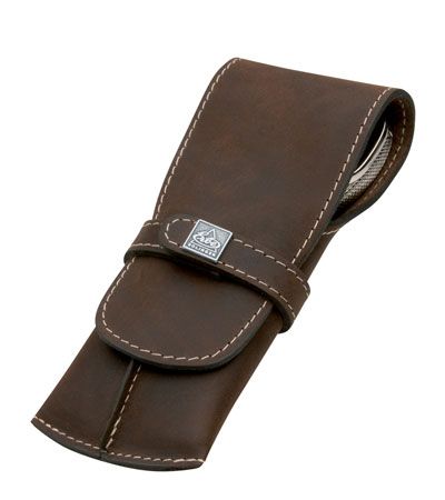 Маникюрный набор Erbe, 4пр. Футляр: натур.кожа, цвет коричневый