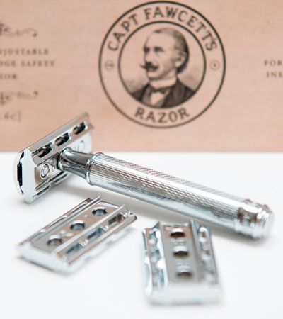 T-образный станок хром Captain Fawcett Fully Adjustable Double Edged Razor