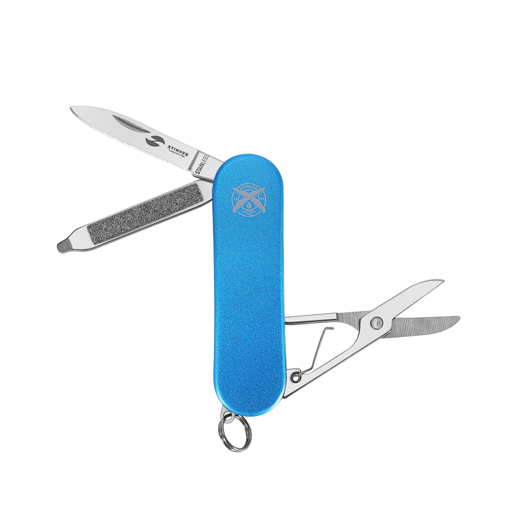 Нож перочинный STINGER FK-K7003LG-BLUE