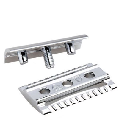 Бритва Edwin Jagger DEL8914BL глянцевый хром удлиненная