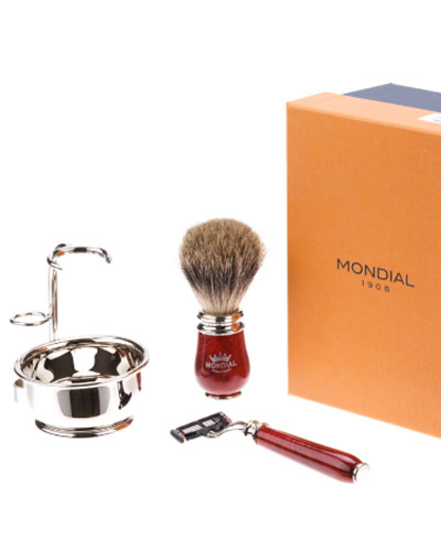 Бритвенный набор: станок, помазок, чаша, подставка MONDIAL ST-460-RMT