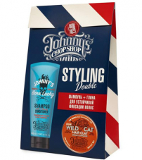 Набор для стайлинга JOHNNY'S CHOP SHOP  Шампунь-кондиционер+Глина для устойчивой фиксации