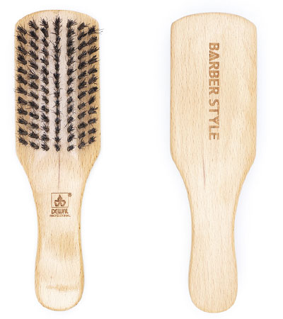 Щетка для укладки волос и бороды DEWAL "BARBER STYLE", натуральная щетина, 7-рядная CO-28