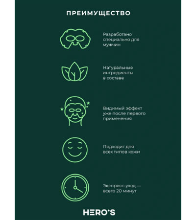 Набор тканевых масок для проблемной кожи Hero'S Make It Clean Facial Mask - 20 г(5шт)