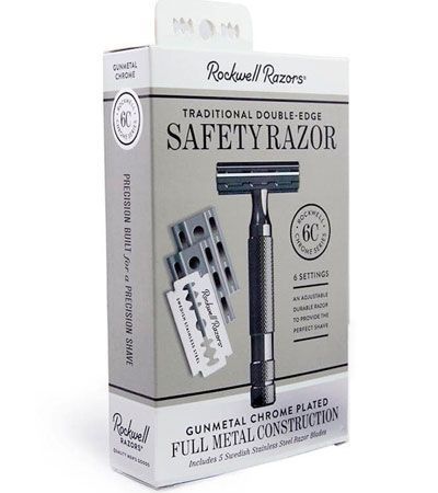 Т-образная бритва Rockwell 6C, темный хром GUNMETAL
