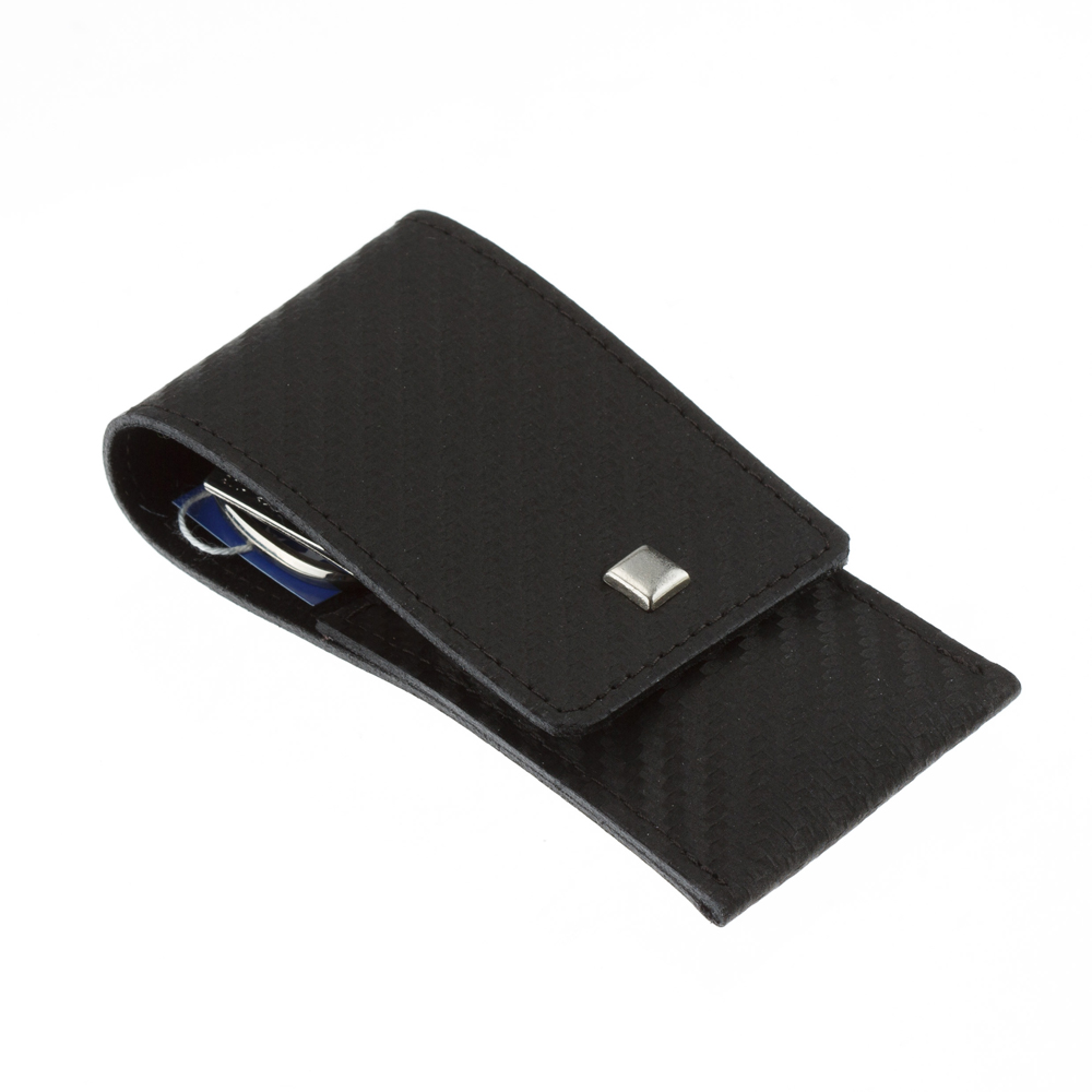 Маникюрный набор YES, 3 пр. 9493 Футляр: натуральная кожа, цвет черный 9493