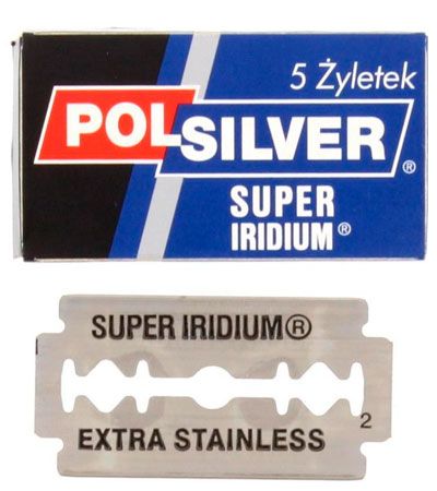 Сменные лезвия для бритвы Polsilver Super Iridium- 5шт.