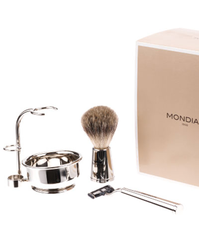 Бритвенный набор: станок, помазок, подставка MONDIAL ST-465-LMT