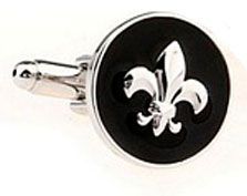 Запонки из стали лилия Spikes