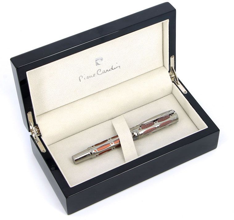 Перьевая ручка Pierre Cardin THE ONE (Цвет серебристый c красным)