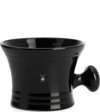 Чаша для бритья MUEHLE, черный фарфор, с ручкой