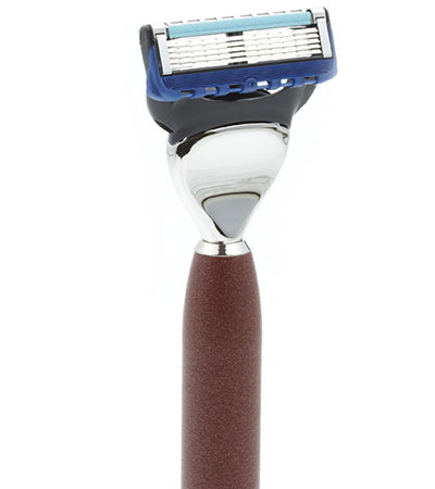 Бритвенный набор IL Ceppo: станок, помазок, чаша, подставка, красно-черный матовый цвет