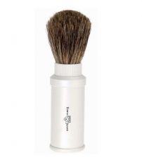 Дорожный помазок для бритья Edwin Jagger белый алюминий