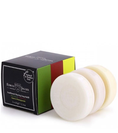 МЫЛО ДЛЯ БРИТЬЯ EDWIN JAGGER микс из трех ароматов (Aloe Vera and Sandalwood Limes and Pomegranate)