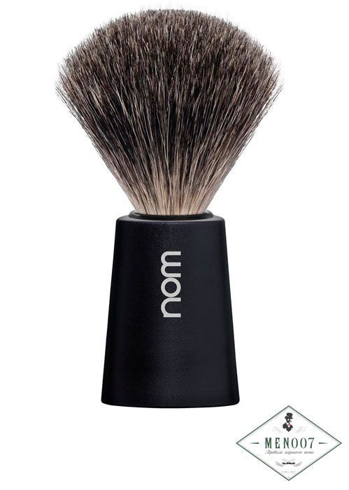 Помазок NOM CARL, натуральный барсучий ворс, черный пластик