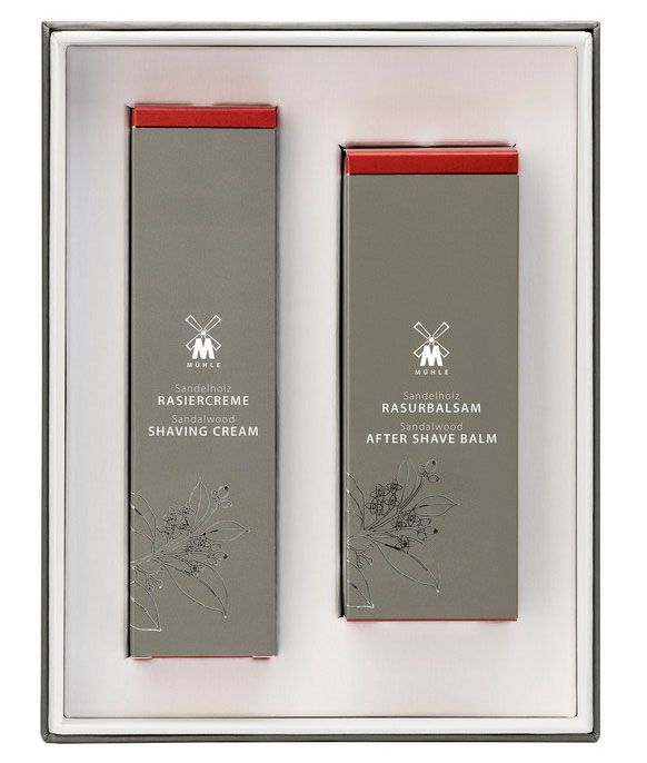 Подарочный набор для бритья MUEHLE, крем и бальзам после бритья, Сандал