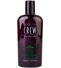 Шампунь, кондиционер и гель для душа American Crew Tea Tree 3в1 -450мл.