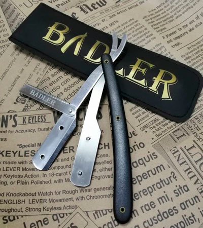 Бритва шаветт с пластиковой ручкой и чехлом Badler