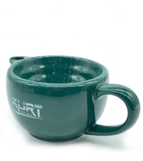 Скаттл керамический для бритья двухконтурный с ручкой зеленого цвета, K_40057 KURT