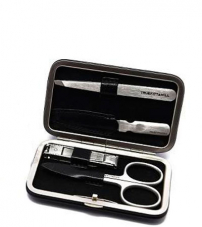 МАНИКЮРНЫЙ НАБОР Truefitt & Hill  из 4 предметов в кожаном чехле (Черный)