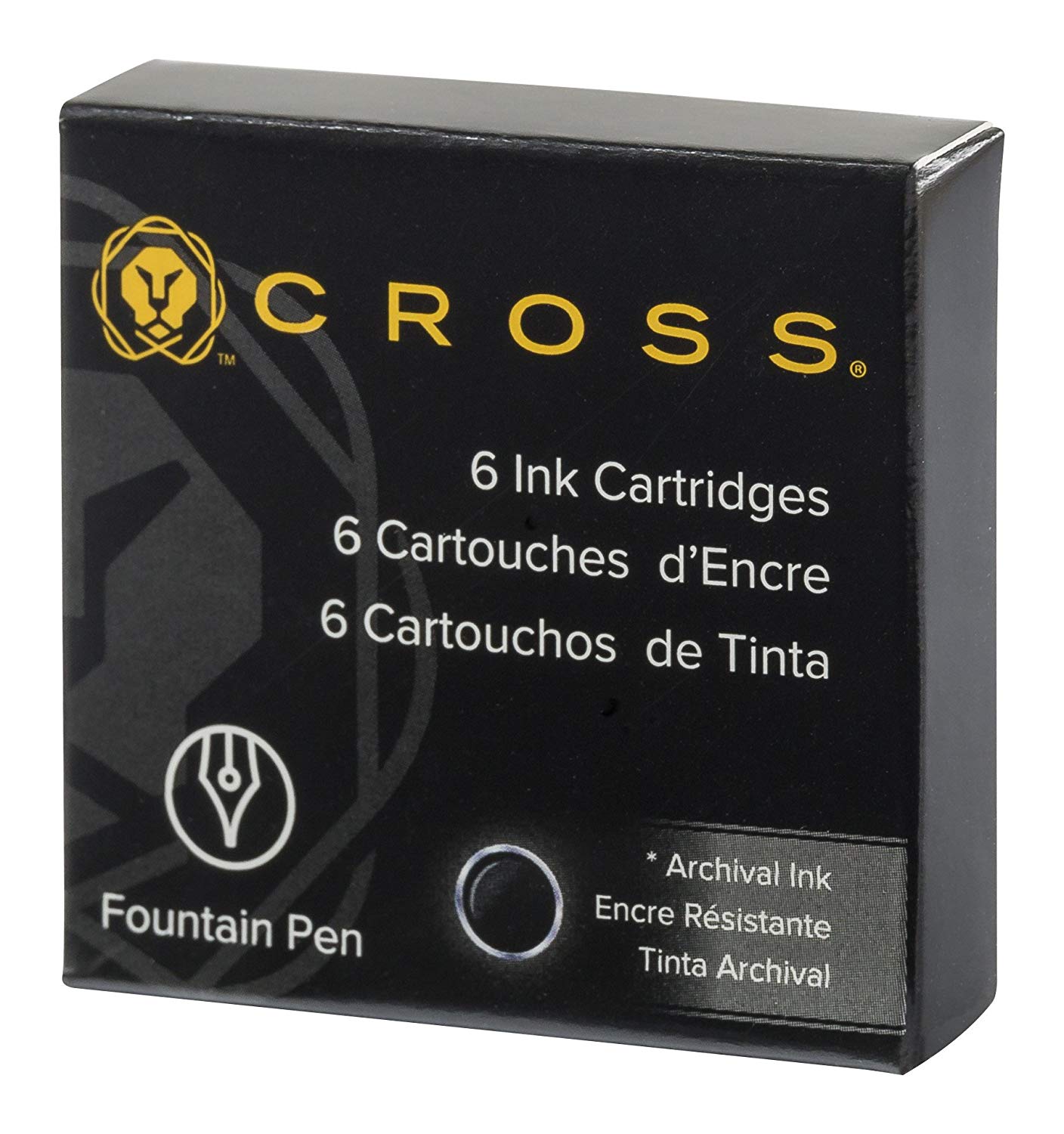 Набор: перьевая ручка, конвертер, 6 картриджей, флакон с черными чернилами CROSS AT0456-7MS/5