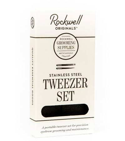 Набор пинцетов Rockwell, нержавеющая сталь, 2 предмета, чехол