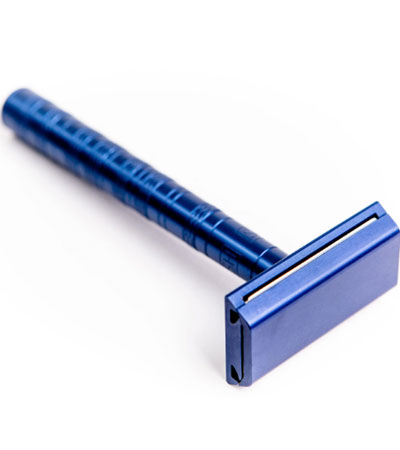 Т-образная бритва Henson Shaving AL13, синяя, Mild