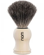 Помазок NOM GUSTAV, натуральный барсучий ворс, кремовый пластик