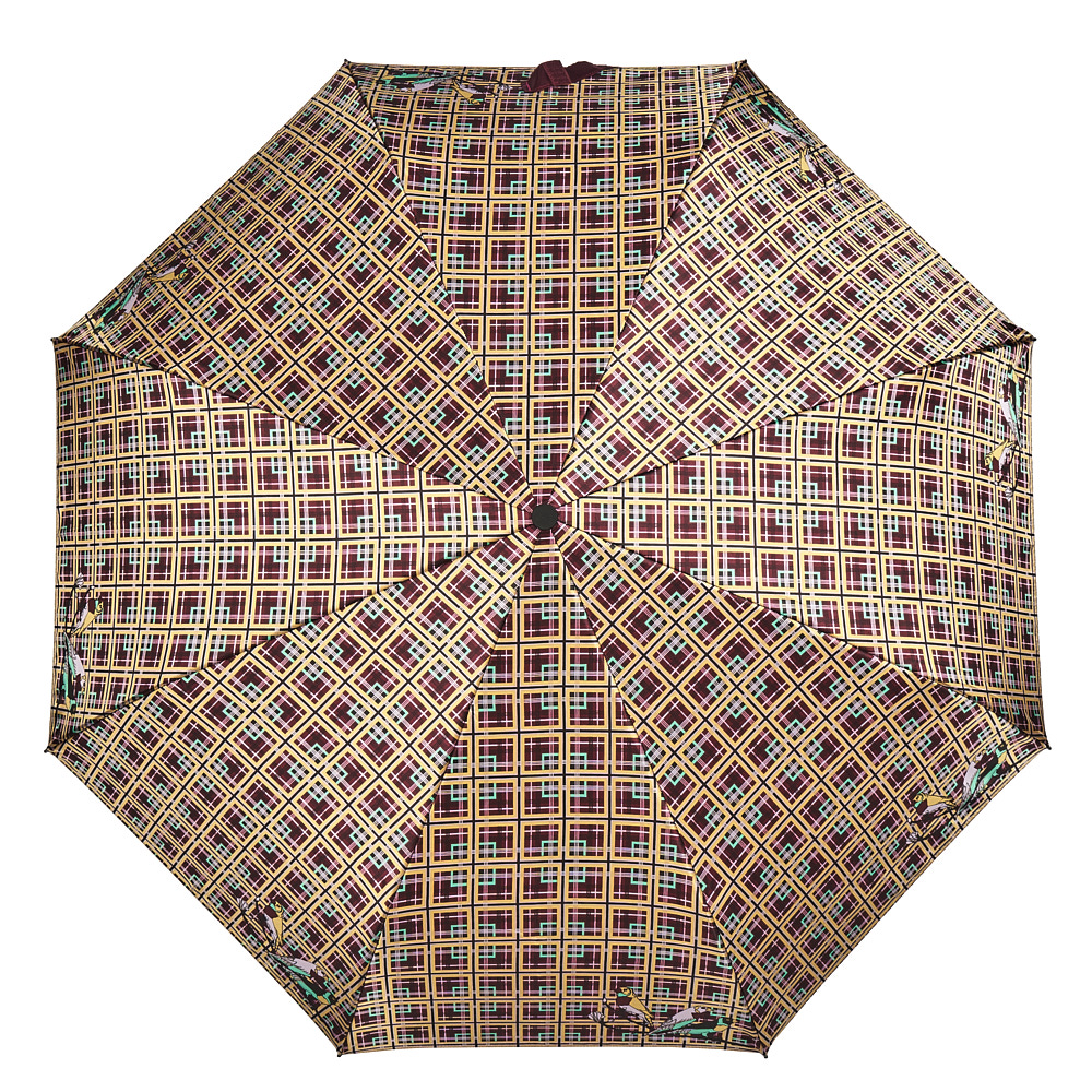 Зонт женский автомат Henry Backer Q2105 CheckYellow (Желтая клетка)