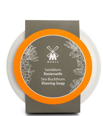 Твердое мыло для бритья MUEHLE в фарфоровой чаше, Облепиха, 65 гр