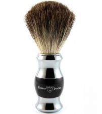 Помазок черная смола,хром, барсучий ворс Edwin Jagger Shave Brush
