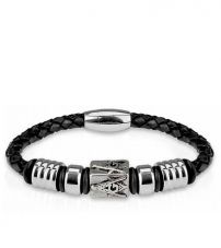 Браслет кожаный с символом масонства Spikes