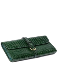 Кожаная дорожная косметичка / Зелёная Truefitt & Hill