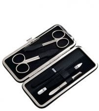 Маникюрный набор GD, 5пр., ФУТЛЯР: НАТУР.КОЖА, ЦВЕТ ЧЕРНЫЙ