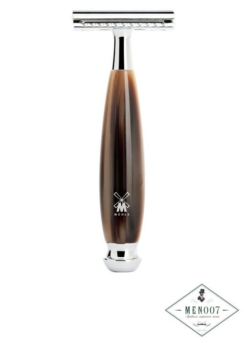 Т-образная бритва MUEHLE VIVO, смола, цвет рога