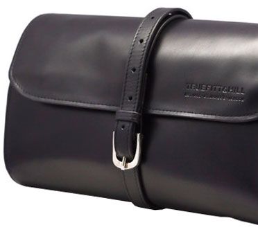 Черная кожаная дорожная косметичка Truefitt & Hill