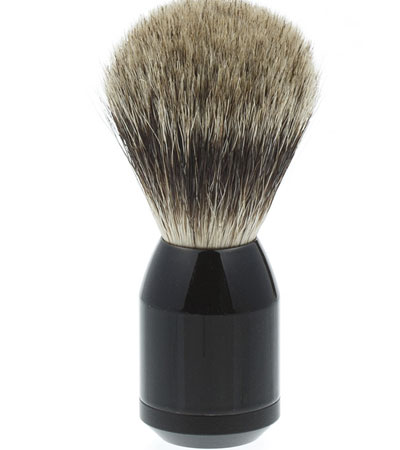 Бритвенный набор IL Ceppo: станок, помазок, подставка, черный глянцевый цвет