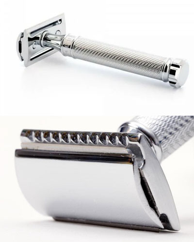 Т-образная бритва R 89 MUEHLE TRADITIONAL, c удлиненной ручкой, хром, closed comb GRANDE