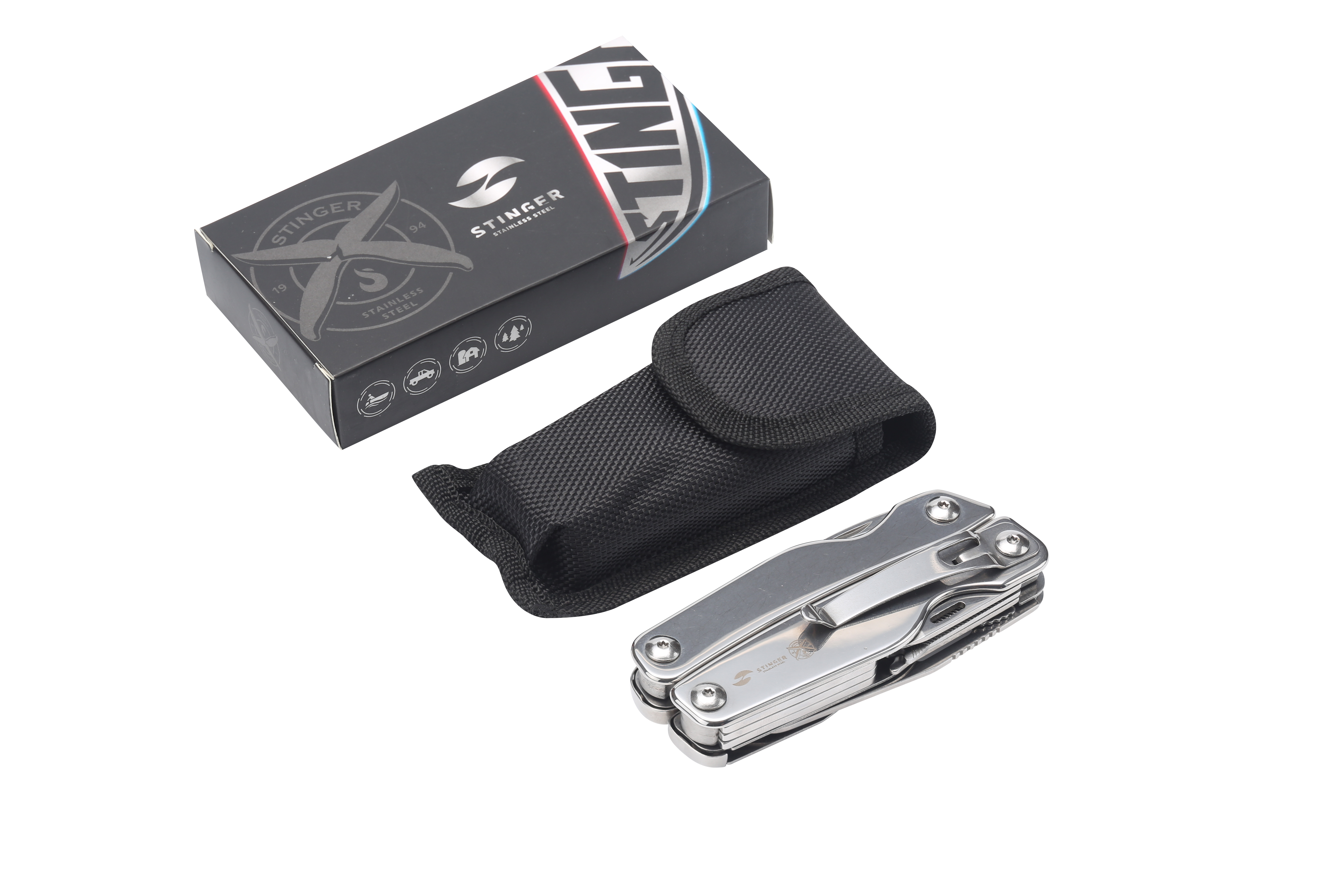 Мультитул с нейлоновым чехлом (11 инструментов) STINGER MT-866D-M